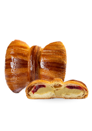 Даніш-бант з фісташковим кремом та малиною