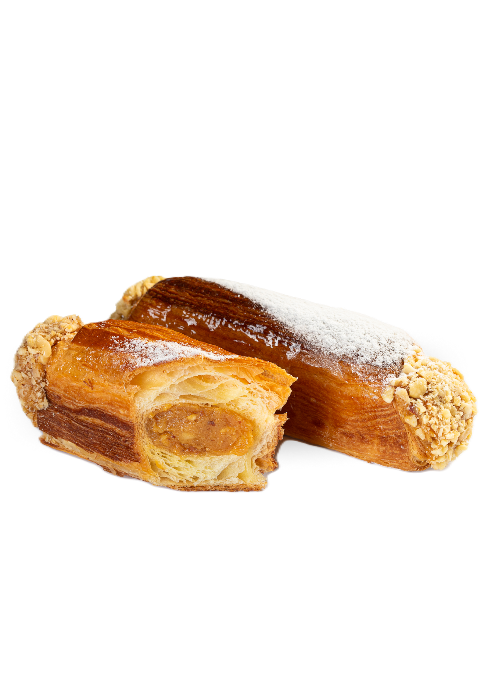 Листкова трубочка-даніш з трюфельно грильяжною карамеллю